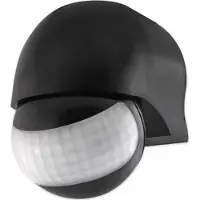 BES LED Bewegingssensor - Prixa Brewy - Spatwaterdicht IP44 - Verstelbaar - 180° Zichthoek - Opbouw - Rond - Mat Zwart -