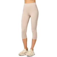 Merry Style MS-MS10-144-LE Dames Capri Leggings - Sport - Vrijetijdsbroek - 3/4 Lengte - Viscose - Sporbroek - Yogabroek - Beige - L
