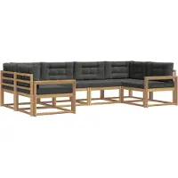 vidaXL Buiten bank set 6 st Wit en antracietkleurig