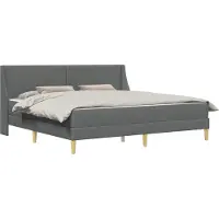 vidaXL Bedframe met matras met hoofdeinde Polyester