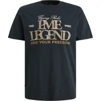 PME Legend Shirt 'T-shirt in jersey with large artwork' donkerblauw