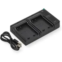 123accu Sony NP-BD1 / NP-FD1 / NP-FR1 / NP-FT1 USB-C double slot oplader (4.2V, 0.7A, huismerk)