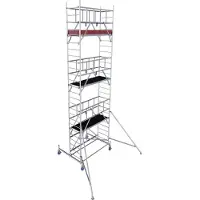 Krause ProTec XS aluminium vouwsteiger - 200 kg/m² - geremde wielen - L 2000 x B 700 x H 7800 mm