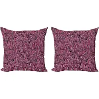 Abakuhaus Roze Zebra Decoratieve Kussenhoes, Set van 2, Safari Kunstpatroon, 50x50 cm, Zwart, Roze, Lichtpaars