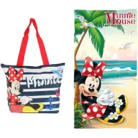 Minnie mouse strandset; strandtas en strandlaken