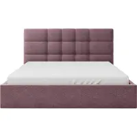 Vente-unique Bed met opbergruimte stof bordeaux 180 x 200 cm (Super King Size Bed)
