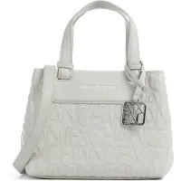 Armani Exchange Dames Tas met beige logoprint (OSFA), Wit, Casual, Klassiek, Polyester XW001576AF15774U6275