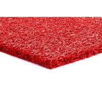 Gj Floors - Schoonloopmat spaghetti Elite | Rood - Breedte: 1,20 meter - Dikte: 15 mm - Materiaal: Polymeren