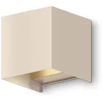 Calex Wandlamp buiten | Up & Down | Vierkant | 3000K | IP54 | 7W | Zand