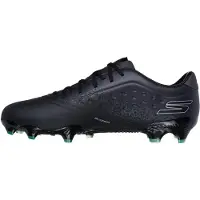 SKECHERS Razor 1.5 Academy Gras Voetbalschoenen (FG) Zwart Zilver Groen