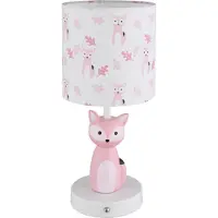 Globo Tafellamp kinderlamp bedlamp fox roze LED tafellamp, touchdimmer, kleurwissel, warm wit, neutraal wit, koel wit, DxH 10 x 33,5 cm