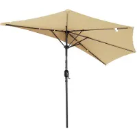 Angel Living Balkonparasol - Halfrond - 245 x 122 cm - Beige