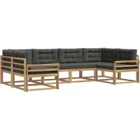 vidaXL Buiten bank set 6 st Wit en antracietkleurig