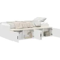 vidaXL Bedframe met lade met opslag Wit 70 x 190 cm Bewerkt hout