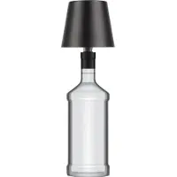 Addliving Draadloze LED Tafellamp 3230 - Flessenlamp - 3 lichtkleuren - Touch dimbaar - Oplaadbaar via USB-C - Binnen- en buitengebruik - 110 Ø x 90 mm - Zwart