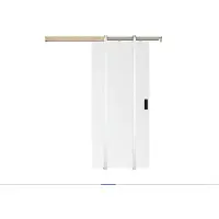 Vente-unique Schuifdeur met klamplaagsysteem - H205 x L73 cm - Mdf + Pvc - Wit - VARIN II