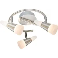 Globo Lighting Plafondlamp 3 spots Spotrondell Woonkamerlamp LED verstelbaar, Up Down spot, 3x 5W 300Lm warm wit, DxH 25x16 cm