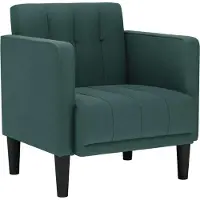 vidaXL Fauteuil met armleuningen Donkergroen 53 cm Stof
