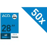 ACID Tube 28" Trekking SV 40 mm 28/38 - Fietsband - Binnenbanden - Geschikt voor Mountainbike - Tubeless - Fiets Accessoires - Tube Fiets - 40 mm Ventiel - 50 stuks