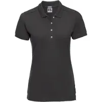 Russell athletic Russell Dames/Dames Stretch Fitted Poloshirt (Zwart)