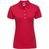 Russell athletic Russell Dames/Dames Stretch Fitted Poloshirt (Klassiek rood)
