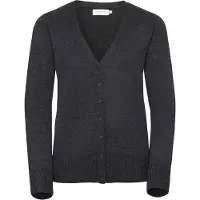 Russell athletic Russell Collectie Dames/Dames V-hals Gebreid Vest (Houtskool mergel)