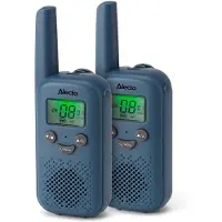 Alecto Walkie Talkie - Set van 2 - Oplaadbaar USB-C - 6 km bereik - Walkie Talkie voor Kinderen - FR10BU - Blauw