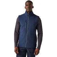 Regatta Heren Navigate Softshell 2-laags bodywarmer (Marine/Seal Grijs)