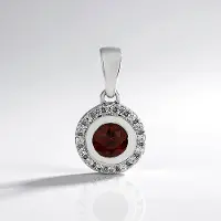 Cavill - Zilveren Hanger - 925 Sterling Zilver Platina Verguld - Roze Zirkoon 1,03 ct Rondgeslepen - Elegante Pavé Zirkonia Sieraad