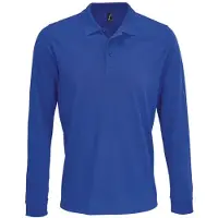 Sols Unisex poloshirt met lange mouwen van katoen voor volwassenen (Koningsblauw)