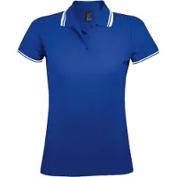 Sols Dames/Dames Pasadena Poloshirt (Koningsblauw/Wit)