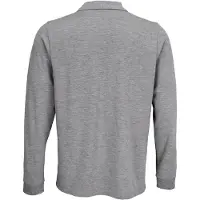 Sols Unisex poloshirt met lange mouwen van katoen voor volwassenen (Grijze Melange)