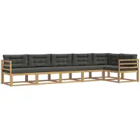 vidaXL Buiten bank set 4 st Wit en antracietkleurig Polyester