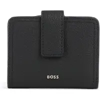 BOSS Leren portemonnee met logoletters