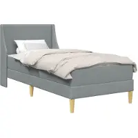 vidaXL Bedframe met matras met hoofdeinde Polyester