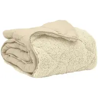 vidaXL Winter Duvet Crème 200 x 240 cm Microvezel en Teddy fleece