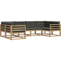 vidaXL Buiten bank set 6 st Wit en antracietkleurig