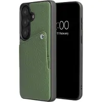 Selencia Riva Backcover met Pashouder voor de Samsung Galaxy S26 Plus - Sage Green