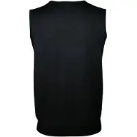 Sols Unisex volwassen heren gebreid mouwloos sweatvest (Zwart)
