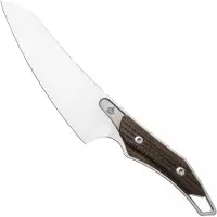 QSP Knife T-Cook QS172-C1, Stonewashed Nitro-V, Glow In The Dark Brown Burlap Micarta vaststaand mes