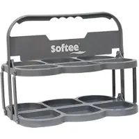 Softee Opvouwbare Flessenhouder Deluxe Voor 6 Flessen Zwart