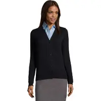 Sols Dames/Dames Gouden Gebreid V Hals Vest (Marine)