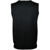 Sols Unisex Heren Mouwloze V Hals Trui Vest (Zwart)