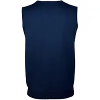 Sols Unisex volwassen heren gebreid mouwloos sweatvest (Marine)