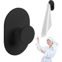 Laveo Miri Serie - Handdoekhouder - Zwart - Samoprzylepny - Staal