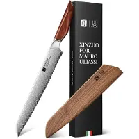 Xinzuo x Uliassi – Broodmes Damascus 26 cm – Professioneel Keukenmes – Xing Series – Mauro Uliassi (3-sterren Michelin chef)