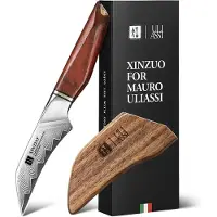 Xinzuo x Uliassi – Schilmes Damascus 8 cm – Professioneel Keukenmes – Xing Series – Mauro Uliassi (3-sterren Michelin chef)