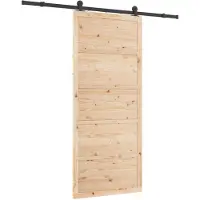vidaXL Schuifdeur 80 x 208 cm Massief grenenhout Naturel