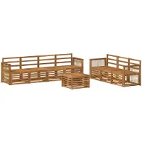 vidaXL Sofa-Sets 8 st Massief Acacia Hout