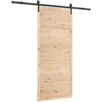 vidaXL Schuifdeur 80 x 208 cm Massief grenenhout Naturel